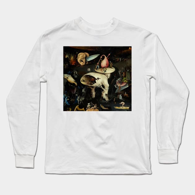 HELL  Tree Man by Hieronymus Bosch Long Sleeve T-Shirt by BulganLumini